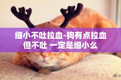 細小不吐拉血-狗有點拉血但不吐 一定是細小么