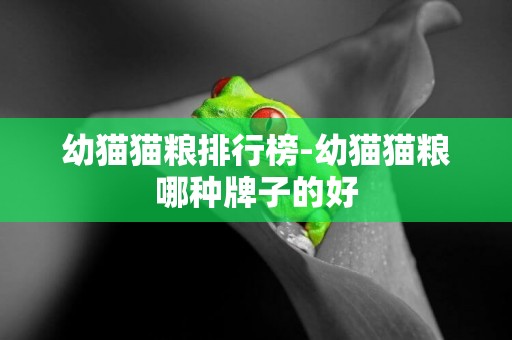 幼貓貓糧排行榜-幼貓貓糧哪種牌子的好
