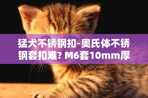 猛犬不銹鋼扣-奧氏體不銹鋼套扣難? M6套10mm厚度的真是難。有何解決辦法。