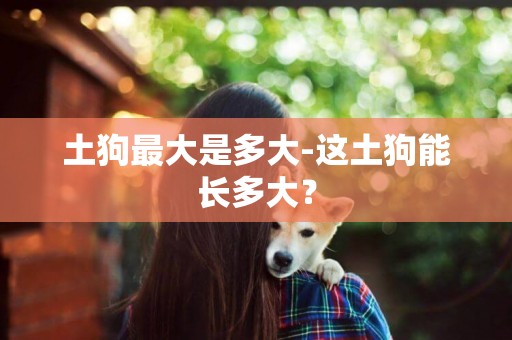 土狗最大是多大-這土狗能長多大？