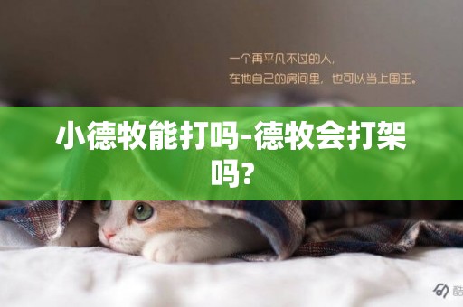 小德牧能打嗎-德牧會打架嗎?
