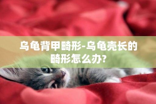 烏龜背甲畸形-烏龜殼長的畸形怎么辦?