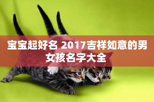 寶寶起好名 2017吉祥如意的男女孩名字大全 