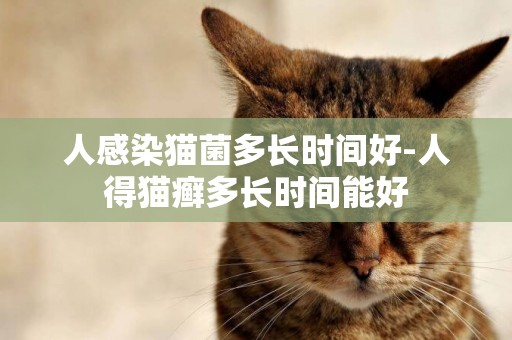 人感染貓菌多長時間好-人得貓癬多長時間能好