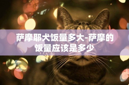 薩摩耶犬飯量多大-薩摩的飯量應該是多少