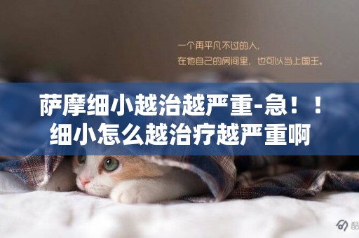 薩摩細小越治越嚴重-急！！細小怎么越治療越嚴重啊