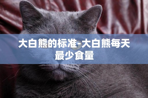 大白熊的標準-大白熊每天最少食量