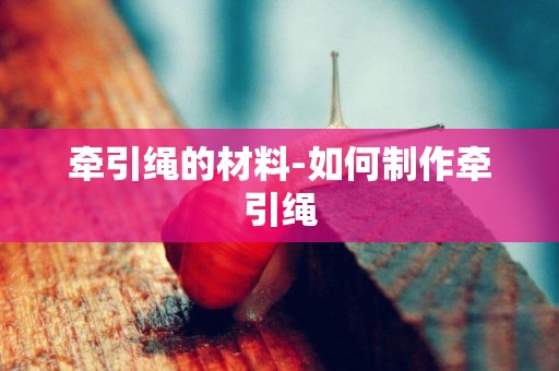 牽引繩的材料-如何制作牽引繩