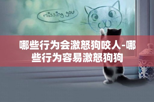 哪些行為會激怒狗咬人-哪些行為容易激怒狗狗