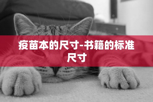 疫苗本的尺寸-書籍的標準尺寸