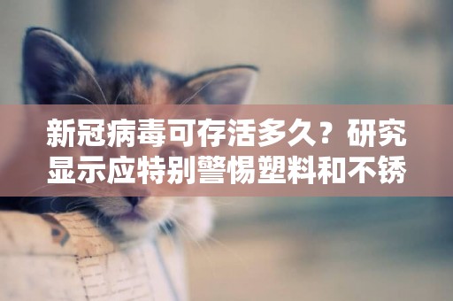 新冠病毒可存活多久？研究顯示應特別警惕塑料和不銹鋼 