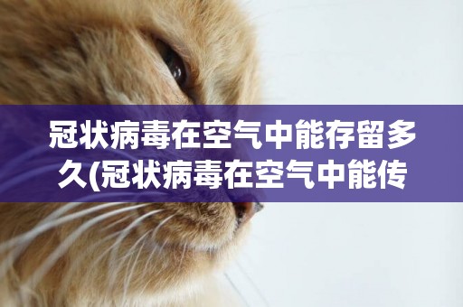 冠狀病毒在空氣中能存留多久(冠狀病毒在空氣中能傳多遠) 