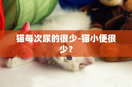 貓每次尿的很少-貓小便很少？