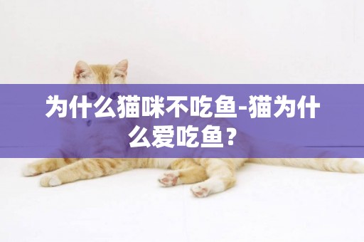 為什么貓咪不吃魚-貓為什么愛吃魚？