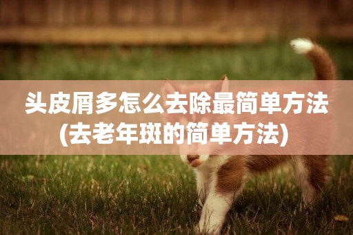 頭皮屑多怎么去除最簡單方法(去老年斑的簡單方法) 