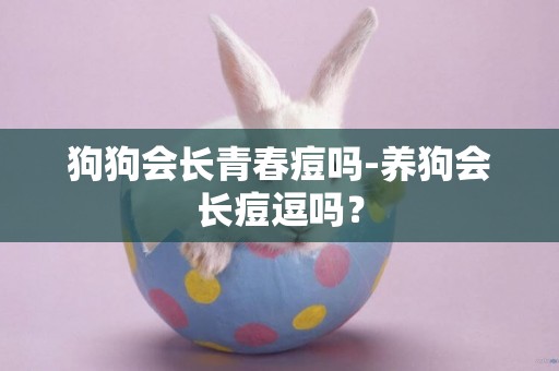 狗狗會長青春痘嗎-養狗會長痘逗嗎？