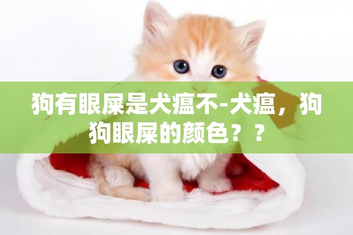 狗有眼屎是犬瘟不-犬瘟，狗狗眼屎的顏色？？
