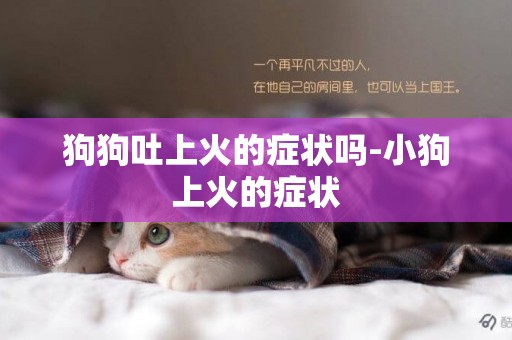 狗狗吐上火的癥狀嗎-小狗上火的癥狀