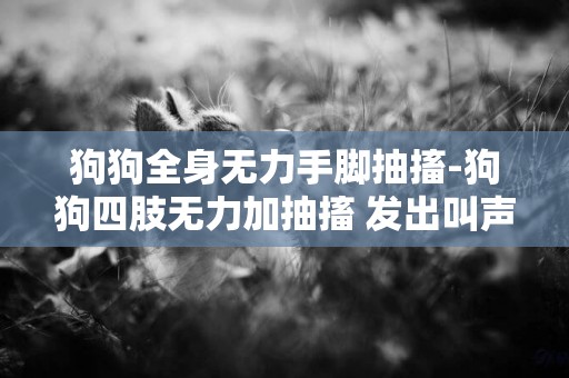 狗狗全身無力手腳抽搐-狗狗四肢無力加抽搐 發出叫聲