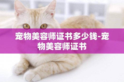 寵物美容師證書多少錢-寵物美容師證書
