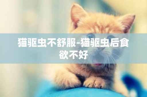 貓驅蟲不舒服-貓驅蟲后食欲不好