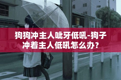 狗狗沖主人呲牙低吼-狗子沖著主人低吼怎么辦？