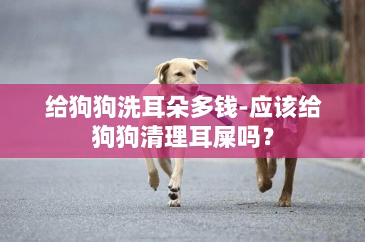 給狗狗洗耳朵多錢-應該給狗狗清理耳屎嗎？