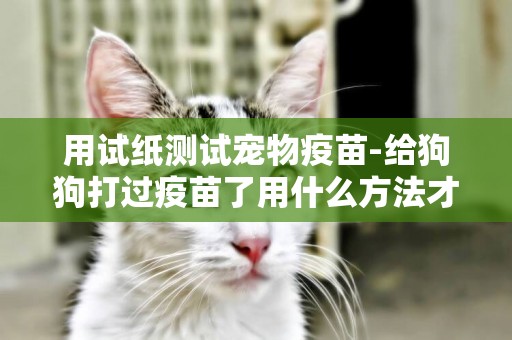 用試紙測試寵物疫苗-給狗狗打過疫苗了用什么方法才能檢測到狗狗是否產生抗體？