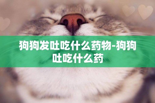 狗狗發吐吃什么藥物-狗狗吐吃什么藥