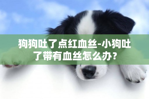 狗狗吐了點紅血絲-小狗吐了帶有血絲怎么辦？