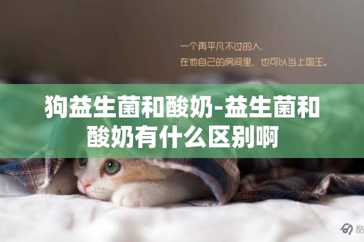狗益生菌和酸奶-益生菌和酸奶有什么區別啊