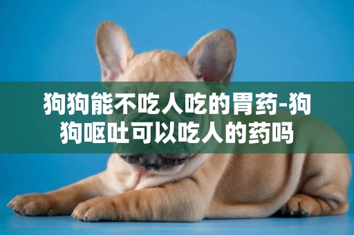 狗狗能不吃人吃的胃藥-狗狗嘔吐可以吃人的藥嗎