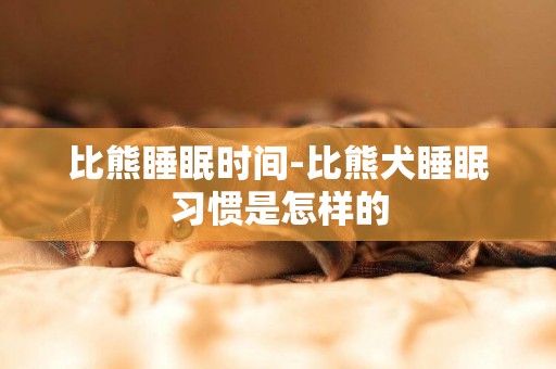 比熊睡眠時間-比熊犬睡眠習慣是怎樣的