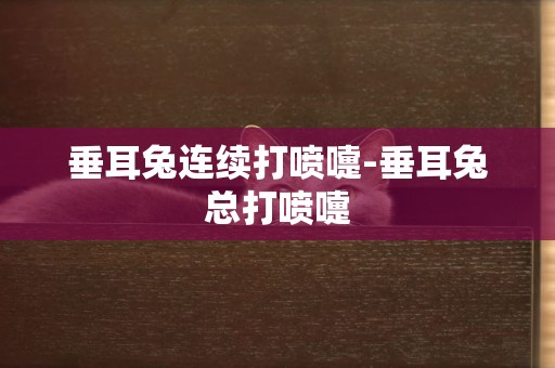 垂耳兔連續打噴嚏-垂耳兔總打噴嚏