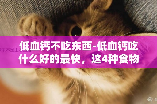 低血鈣不吃東西-低血鈣吃什么好的最快，這4種食物要多吃