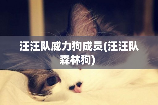 汪汪隊威力狗成員(汪汪隊森林狗) 