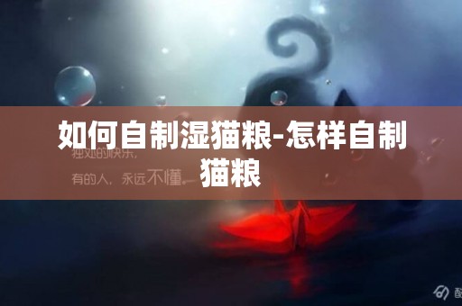 如何自制濕貓糧-怎樣自制貓糧
