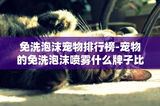 免洗泡沫寵物排行榜-寵物的免洗泡沫噴霧什么牌子比較好啊，不沖水就這樣洗會不會傷到皮膚？