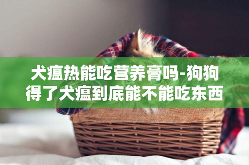犬瘟熱能吃營養膏嗎-狗狗得了犬瘟到底能不能吃東西?
