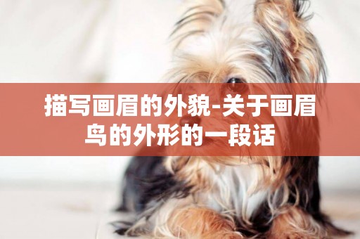 描寫畫眉的外貌-關于畫眉鳥的外形的一段話