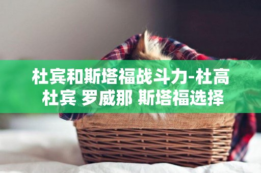 杜賓和斯塔福戰斗力-杜高 杜賓 羅威那 斯塔福選擇