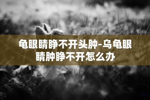 龜眼睛睜不開頭腫-烏龜眼睛腫睜不開怎么辦
