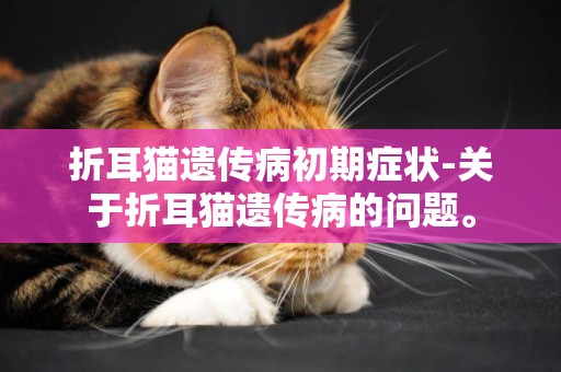 折耳貓遺傳病初期癥狀-關于折耳貓遺傳病的問題。