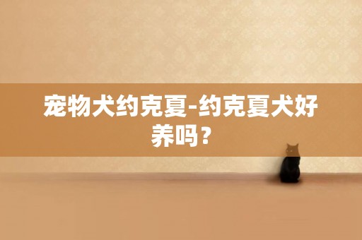 寵物犬約克夏-約克夏犬好養嗎？