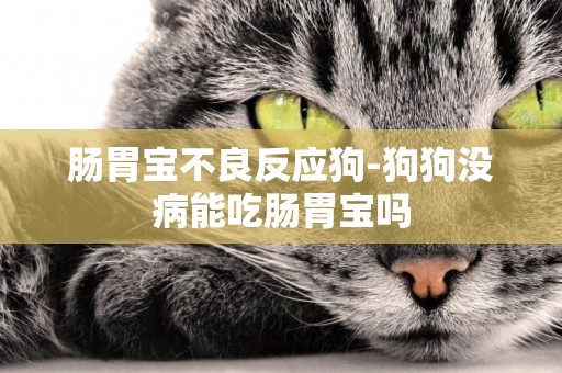 腸胃寶不良反應狗-狗狗沒病能吃腸胃寶嗎