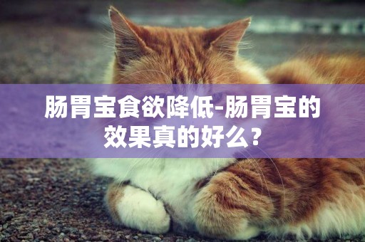 腸胃寶食欲降低-腸胃寶的效果真的好么？