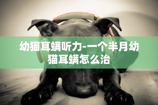 幼貓耳螨聽力-一個半月幼貓耳螨怎么治