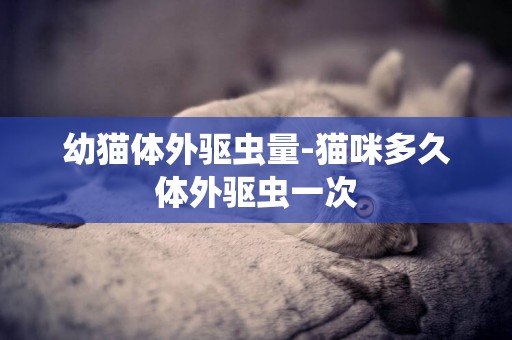 幼貓體外驅蟲量-貓咪多久體外驅蟲一次