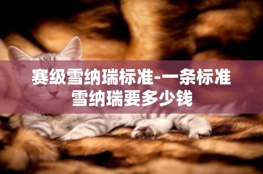 賽級雪納瑞標準-一條標準雪納瑞要多少錢