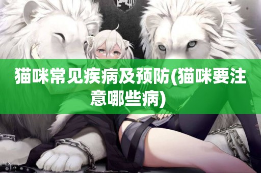 貓咪常見疾病及預防(貓咪要注意哪些病) 